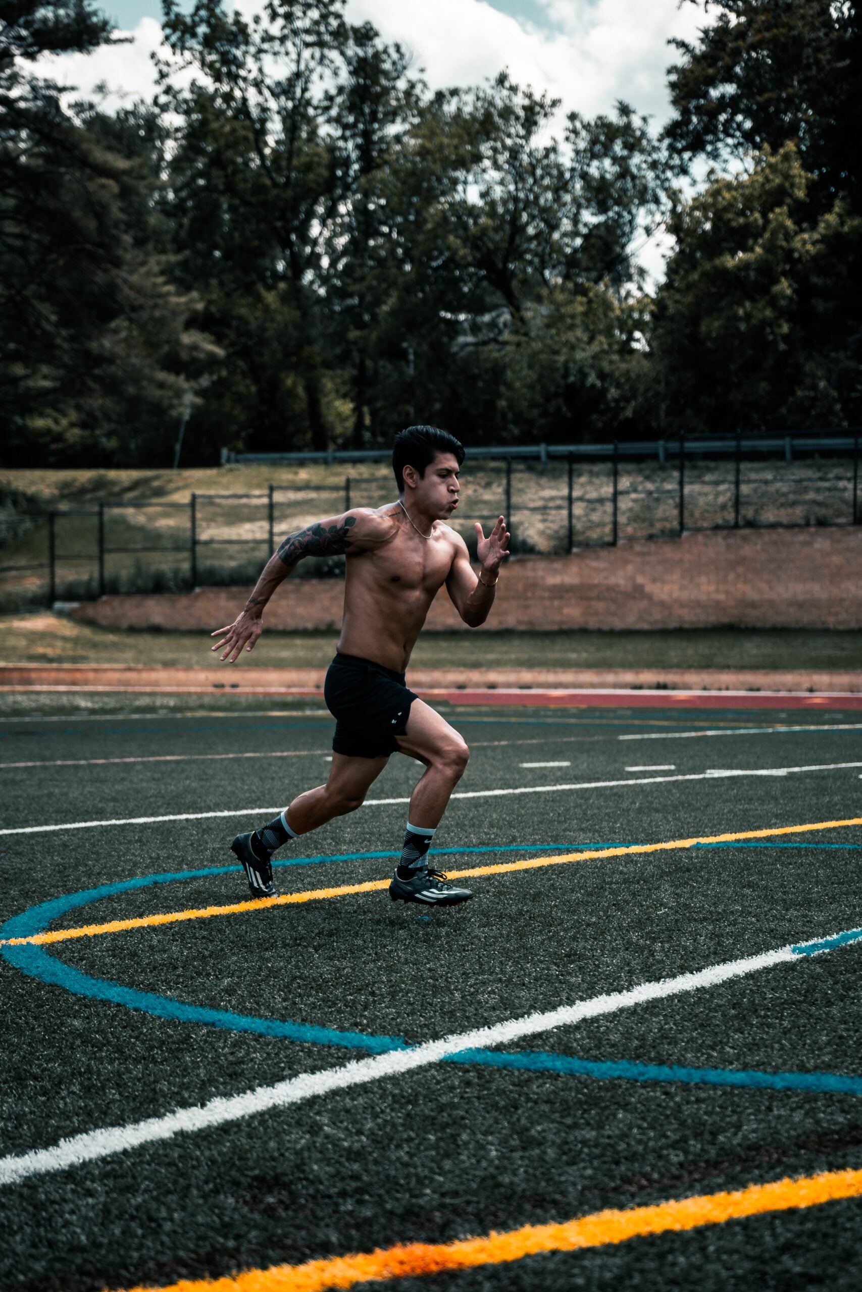 Runner sprinting